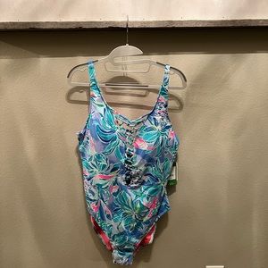 Lilly Pulitzer Isle Lattice Swimsuit NWT